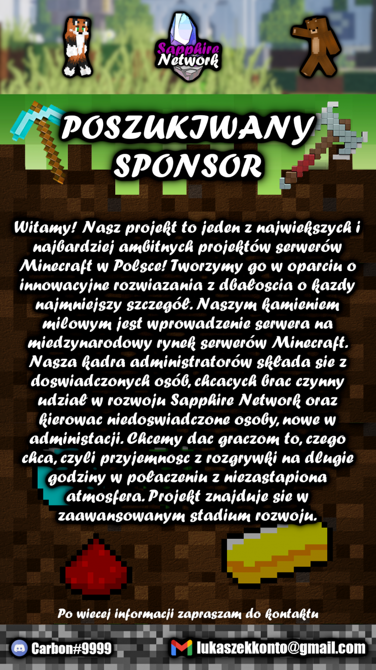 Sapphire Netowkr - Poszukujemy Sponsora!