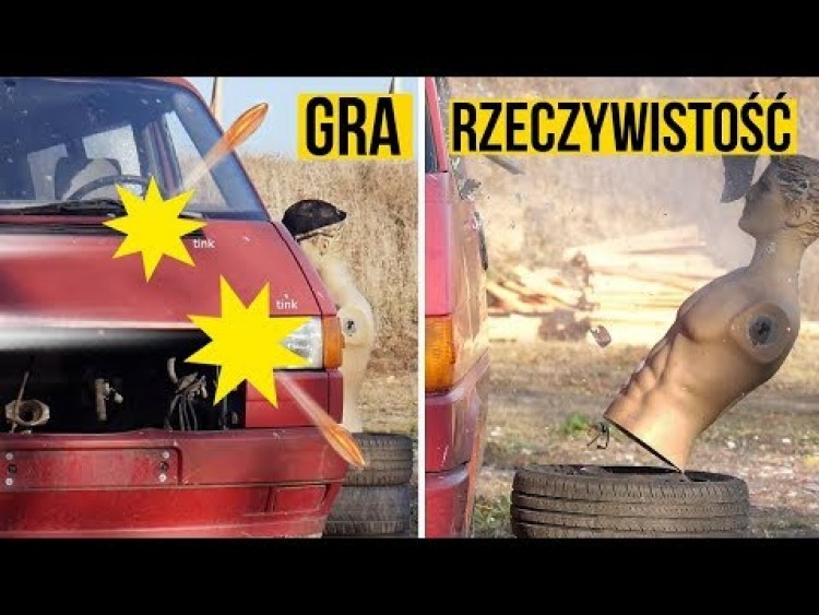 Prawdziwy karabin snajperski kontra osłony z gier