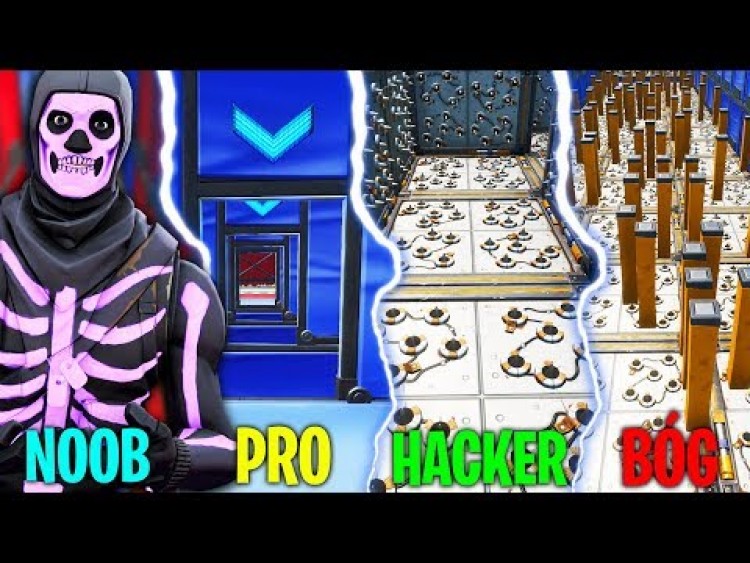 ???? "NOOB vs PRO vs HACKER vs BÓG" DEATHRUN w Fortnite!