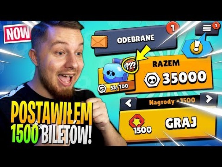 Postawiłem 1500 BILETÓW i dostałem PREZENT od Supercell w Brawl Stars ... (niesamowite!)