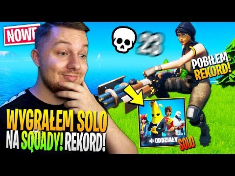 Wygrałem SOLO na SQUADY i pobiłem REKORD w Fortnite ... (niemożliwy challenge!)