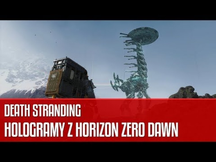 Hologramy z Horizon Zero Dawn w grze Death Stranding