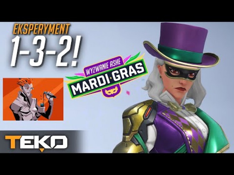 EKSPERYMENT 1-3-2! Wieprzu i Zaria jako Main Tank? Wydarzenie Ashe Mardi Gras! [Overwatch]