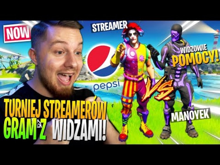 ? TURNIEJ STREAMERÓW Pepsi z WIDZAMI w Fortnite ... (wbijaj POGRAĆ!)