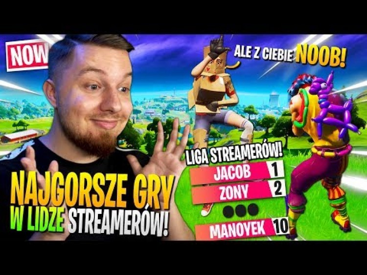 Najgorsze gry w LIDZE STREAMERÓW w Fortnite ... (jestem NOOBEM!)