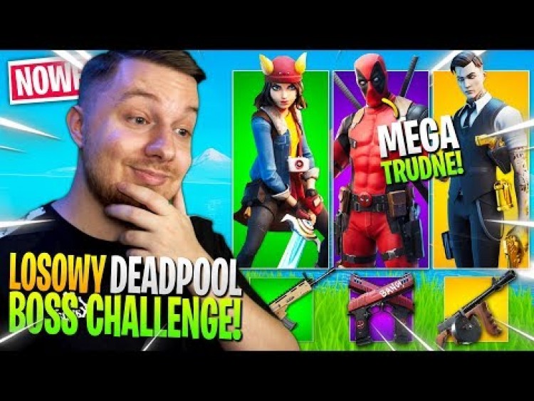 Losowy BOSS Deadpool challenge w Fortnite ... (mega TRUDNE!)