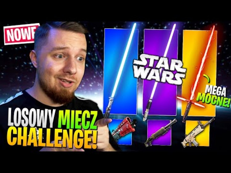 Losowy MIECZ ŚWIETLNY challenge w Fortnite ... (totalnie OP!)