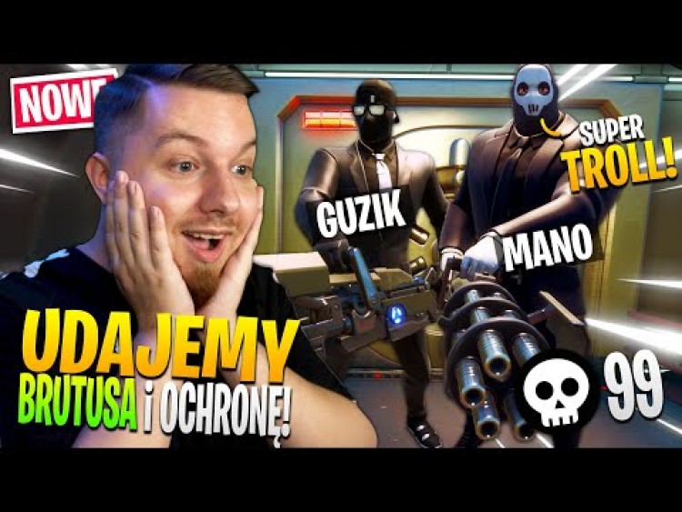 Udajemy BRUTUSA i jego OCHRONĘ w Fortnite ... (mega TROLL!)