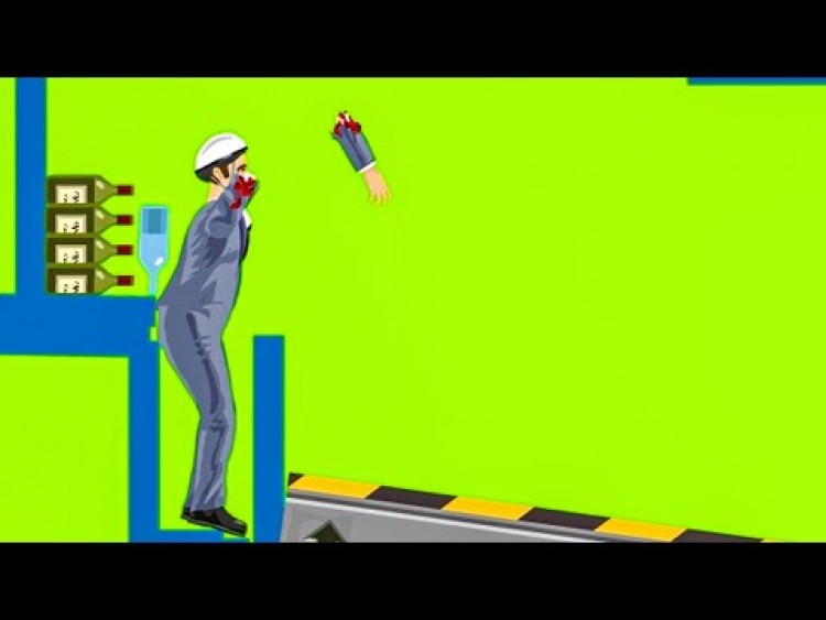 PODCZAS BOTTLE FLIPA ODPADŁA MI RĘKA... (Happy Wheels)