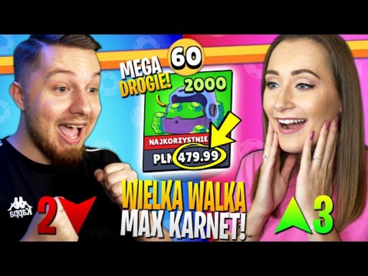 Wielka WALKA o MAX POZIOM karnetu w Brawl Stars ... (wydałem 500ZŁ!)