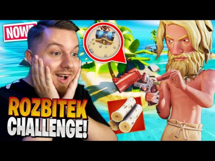 ROZBITEK na BEZLUDNEJ WYSPIE challenge w Fortnite ... (mega TRUDNE!)