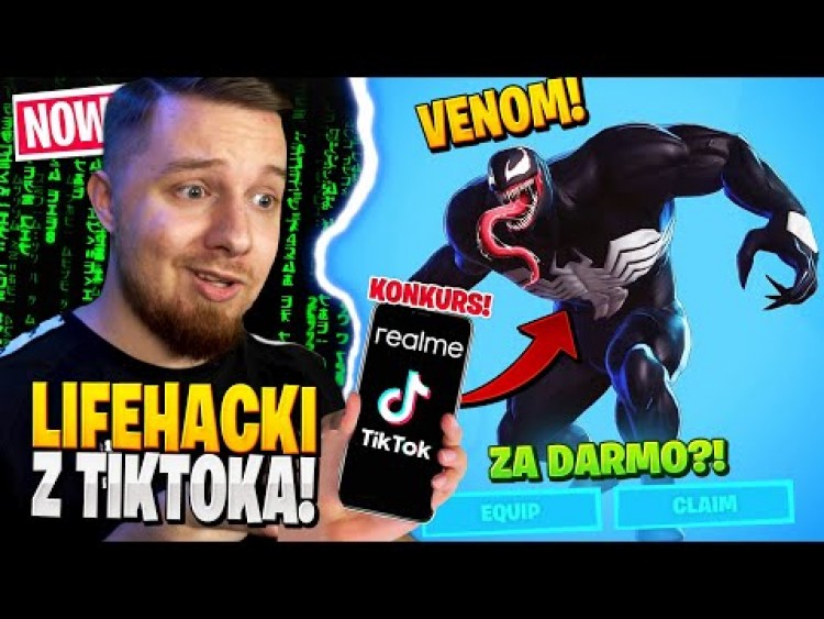 TESTUJĘ popularne LIFEHACKI z TIKTOKA w Fortnite 4 ... (darmowy VENOM?) + wygraj gamingowy SMARTFON!