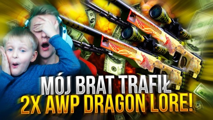 MÓJ BRAT TRAFIŁ 2xAWP | DRAGON LORE!?! POLOWANIE ZA 10 000ZŁ | 8xMEWTWO KING! - CSGO