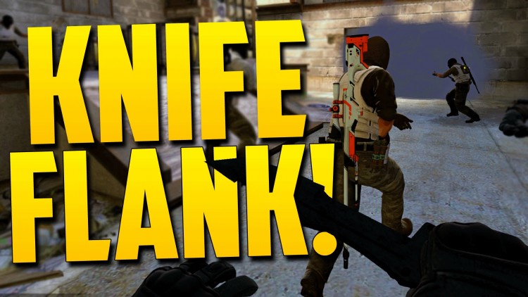 KNIFE FLANK! - CS GO Funny Moments in Competitive!