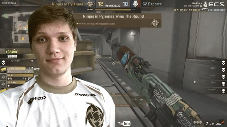 NiP with s1mple and flamie (CS:GO)