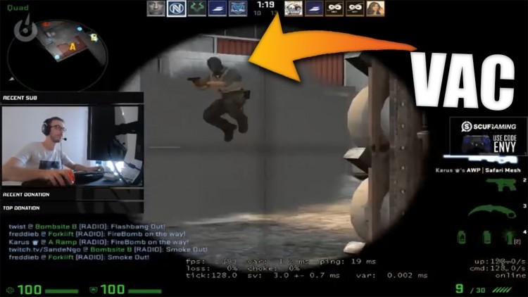 Top 15 VAC Shots ft. JW, S1mple, NBK (CS:GO)